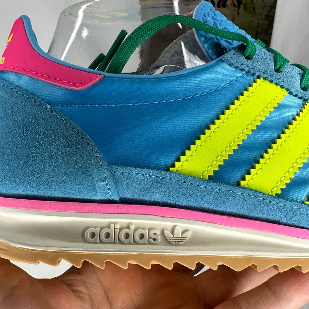 NWT Adidas SL 72 OG Sky Rush/Solar Yellow/Lucid Pink Sneakers Size 8 - Picture 5 of 15